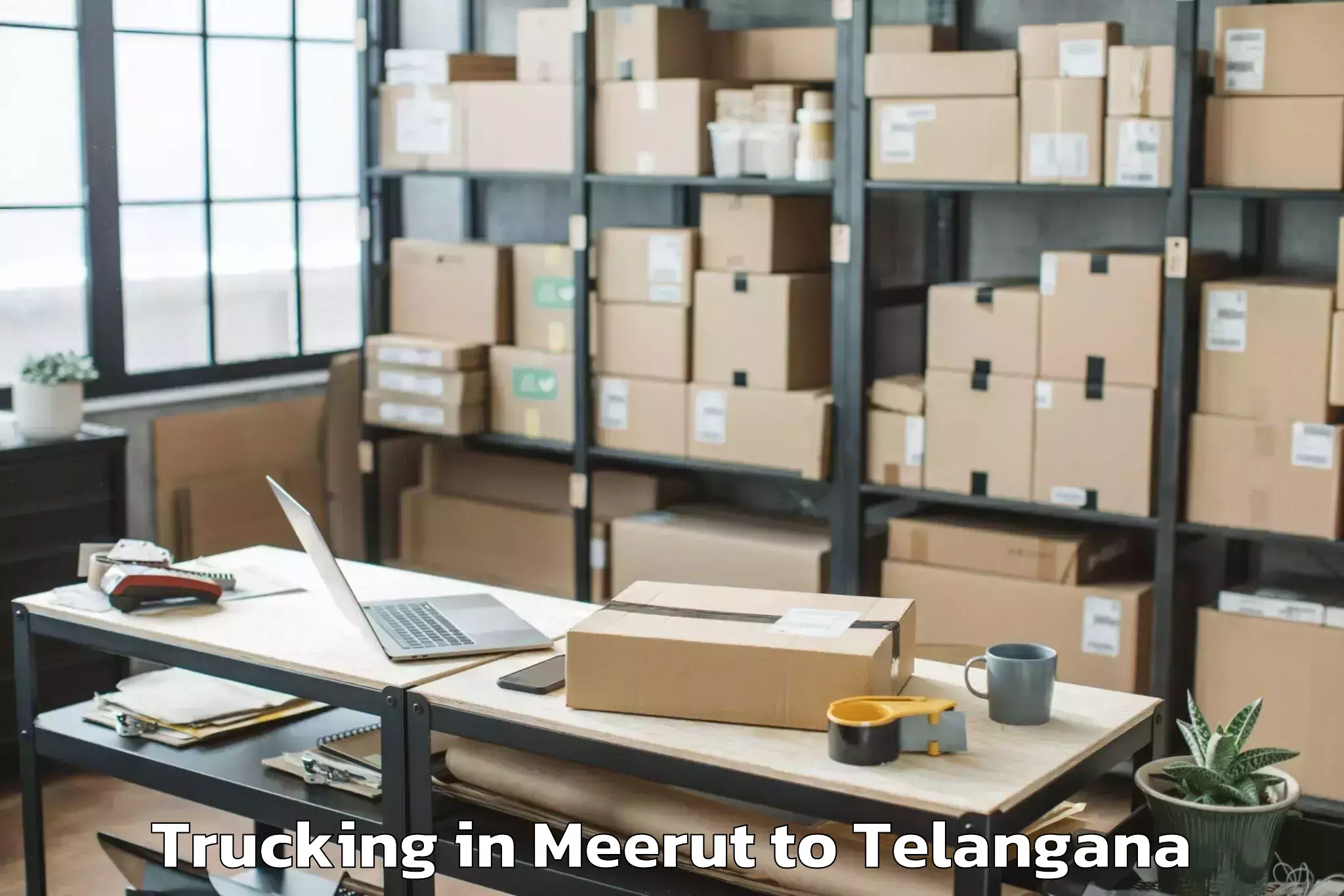 Easy Meerut to Tiryani Trucking Booking